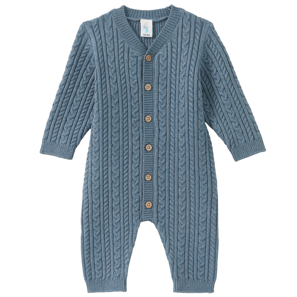 Newborn Overall mit Zopfstrick-Muster
