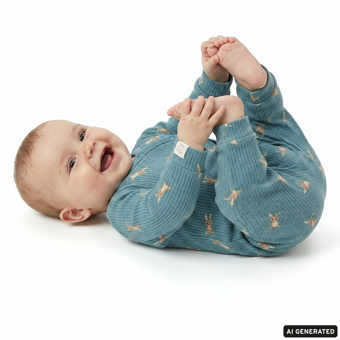 Newborn Schlafanzug mit Hasen-Allover
