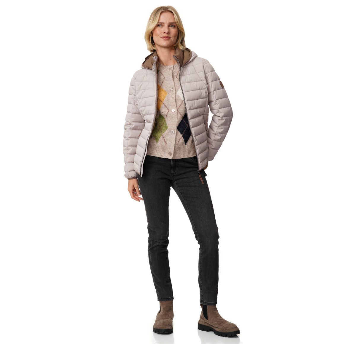 Damen Steppjacke mit Kapuze