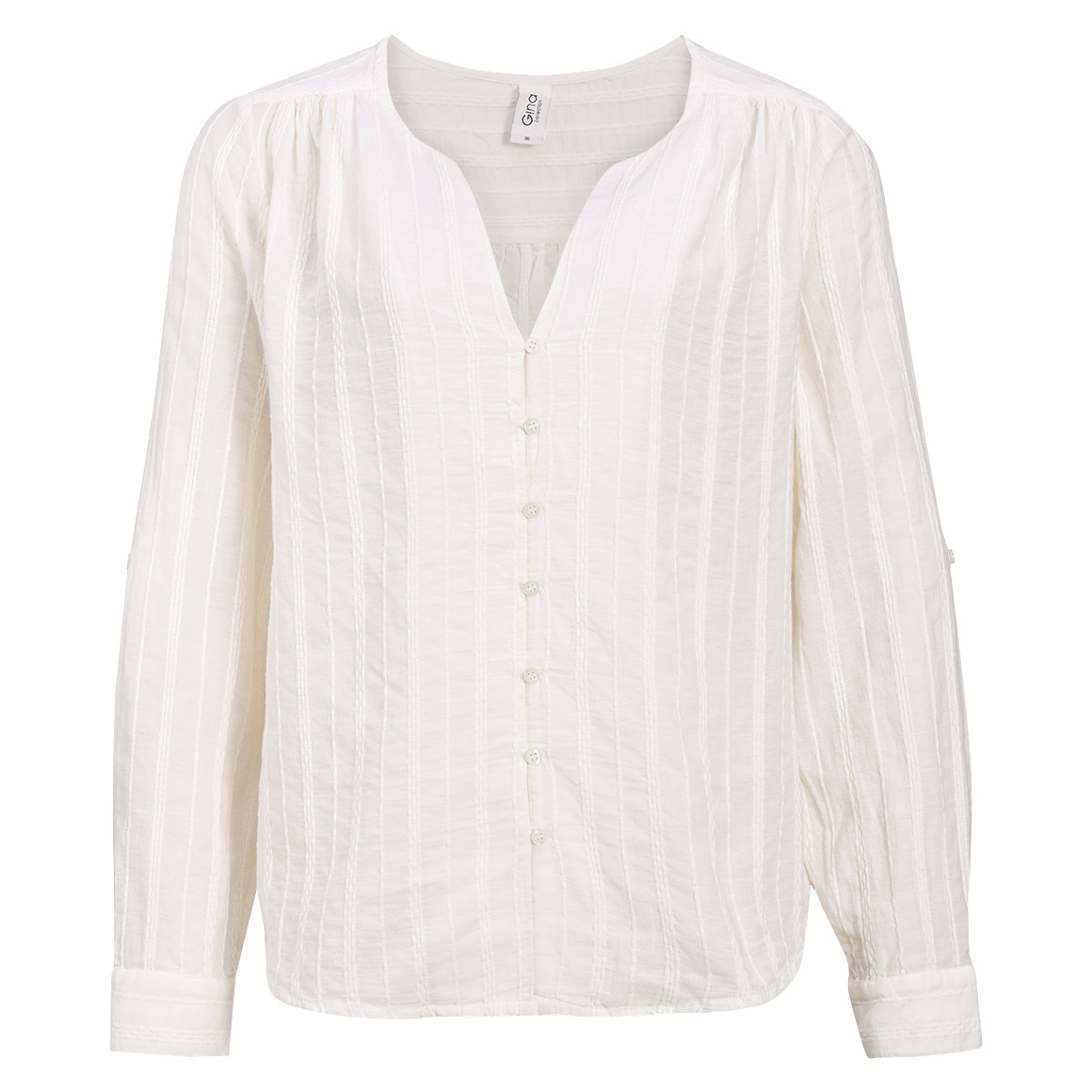 Damen Bluse mit Strukturstreifen