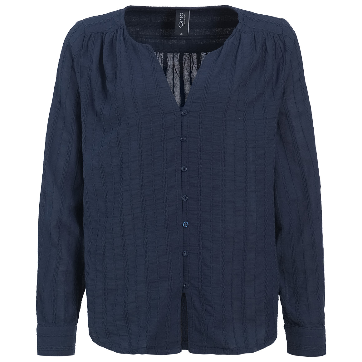 Damen Bluse mit Strukturstreifen