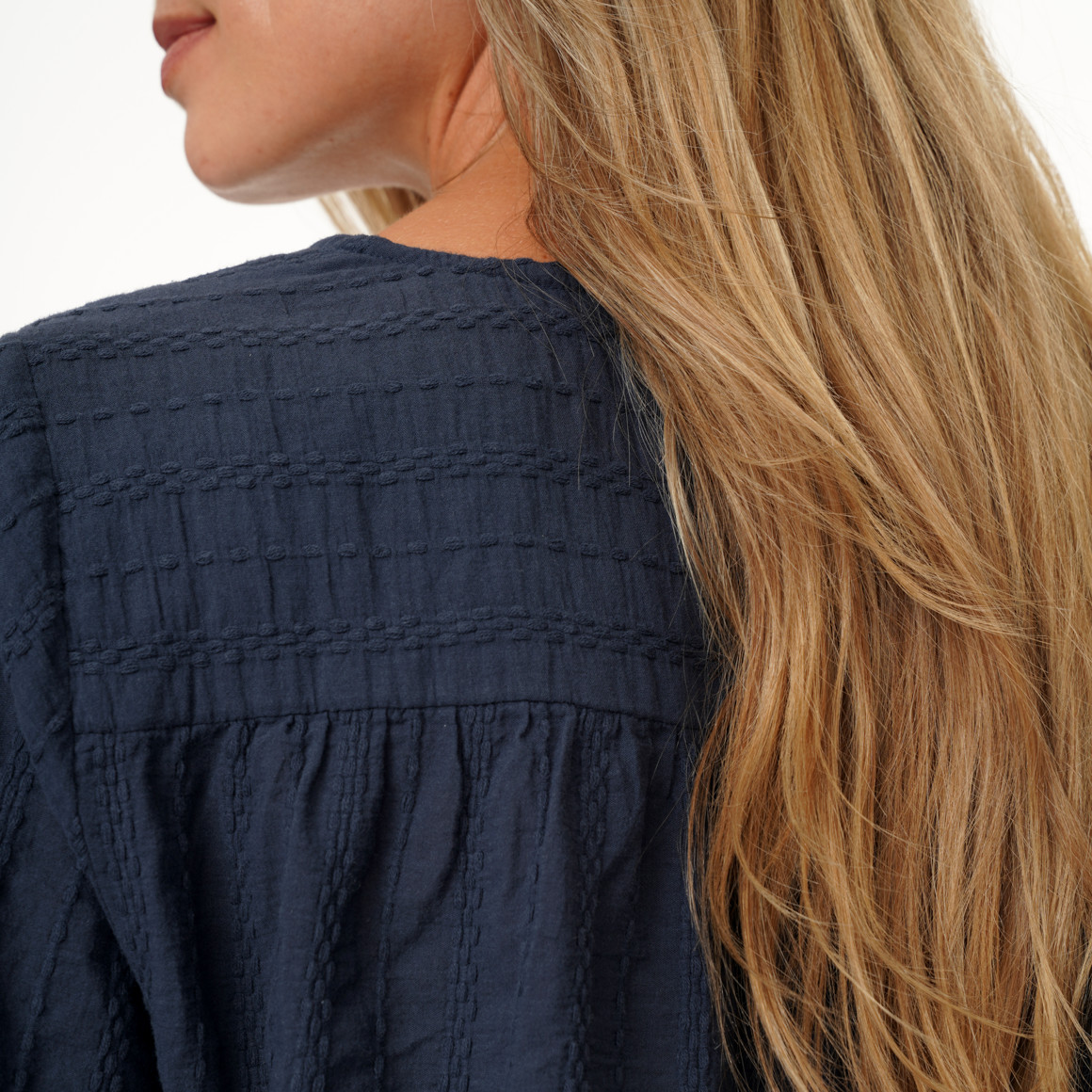 Damen Bluse mit Strukturstreifen