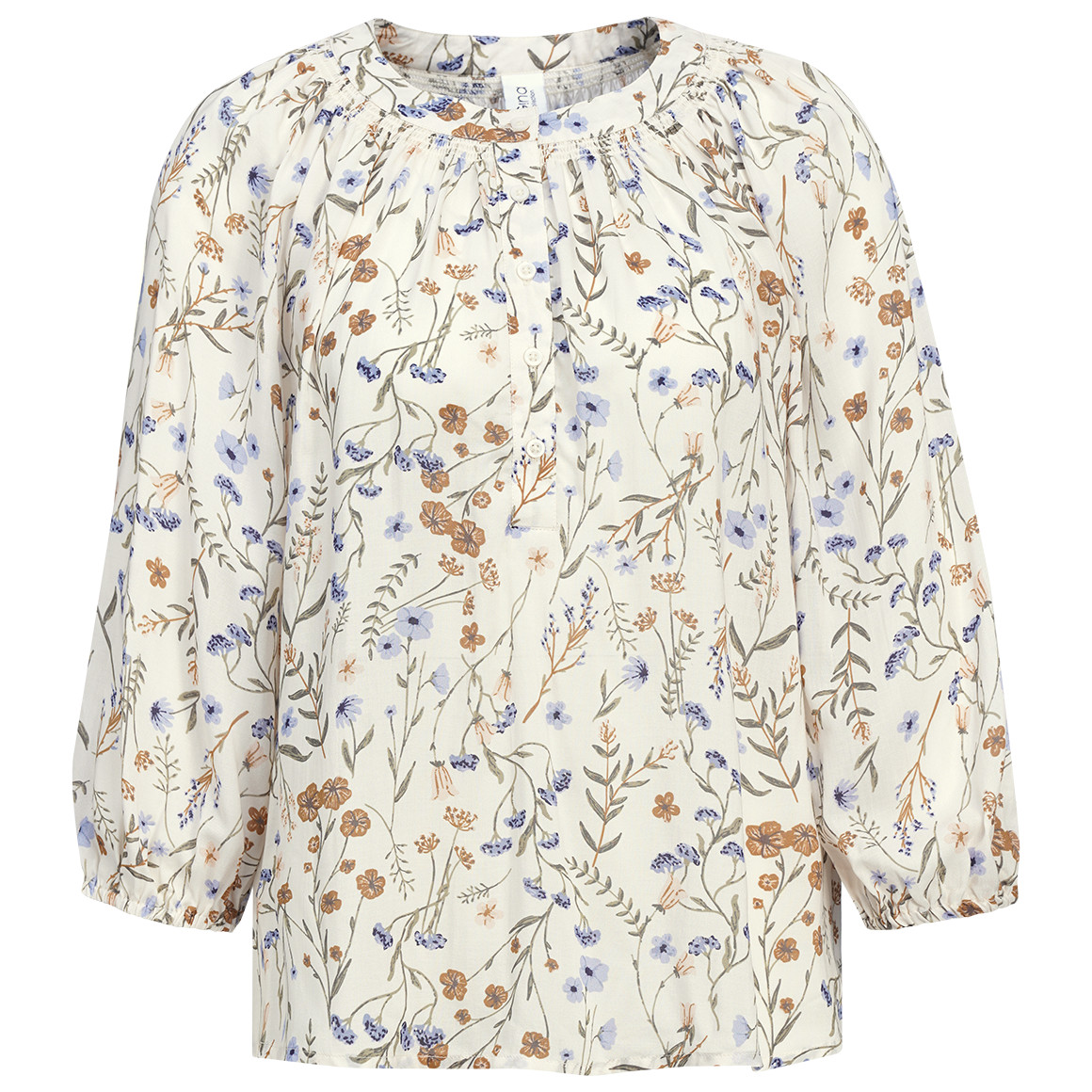 Damen Modal-Bluse mit Knopfleiste