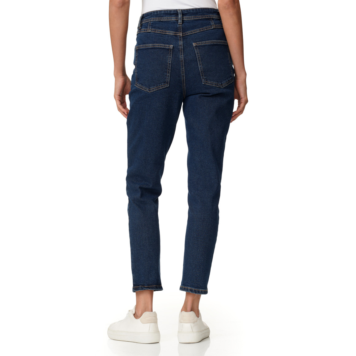 Damen Mom-Jeans mit Used-Waschung