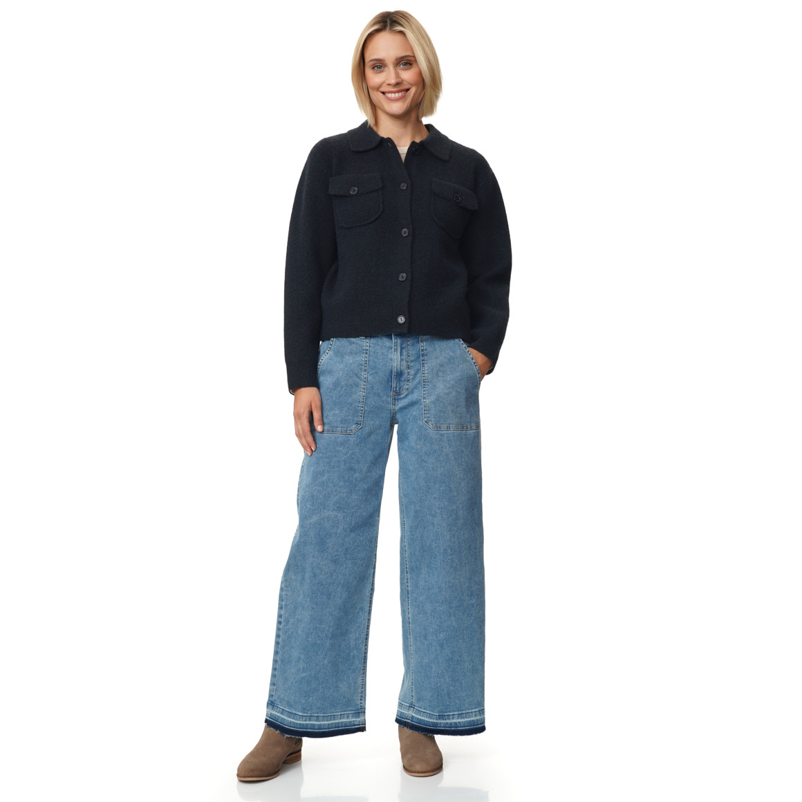 Damen Strickjacke mit Woll-Anteil