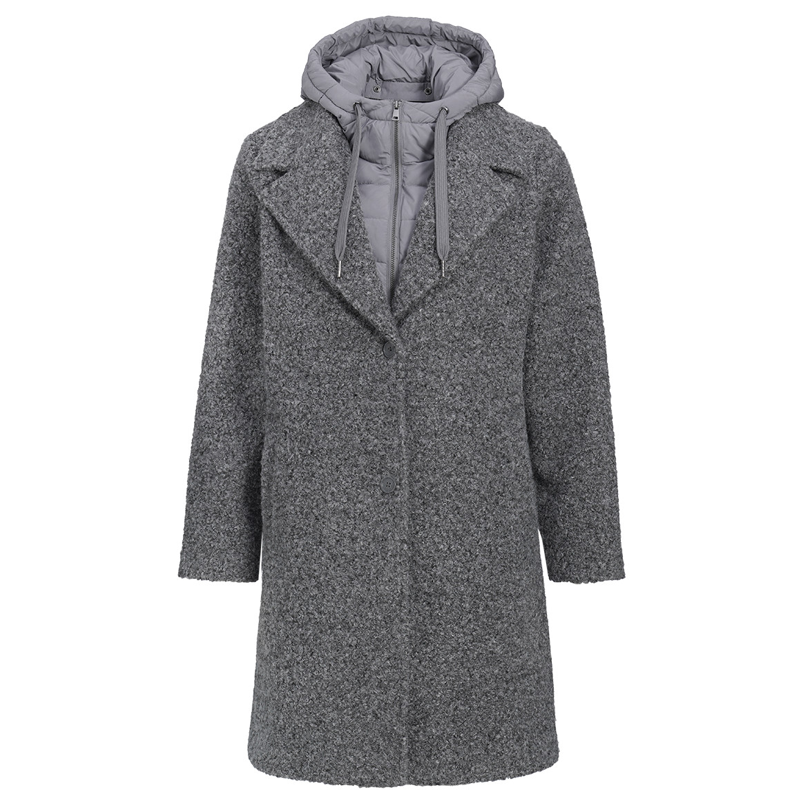 Damen Kurzmantel in Bouclé-Optik