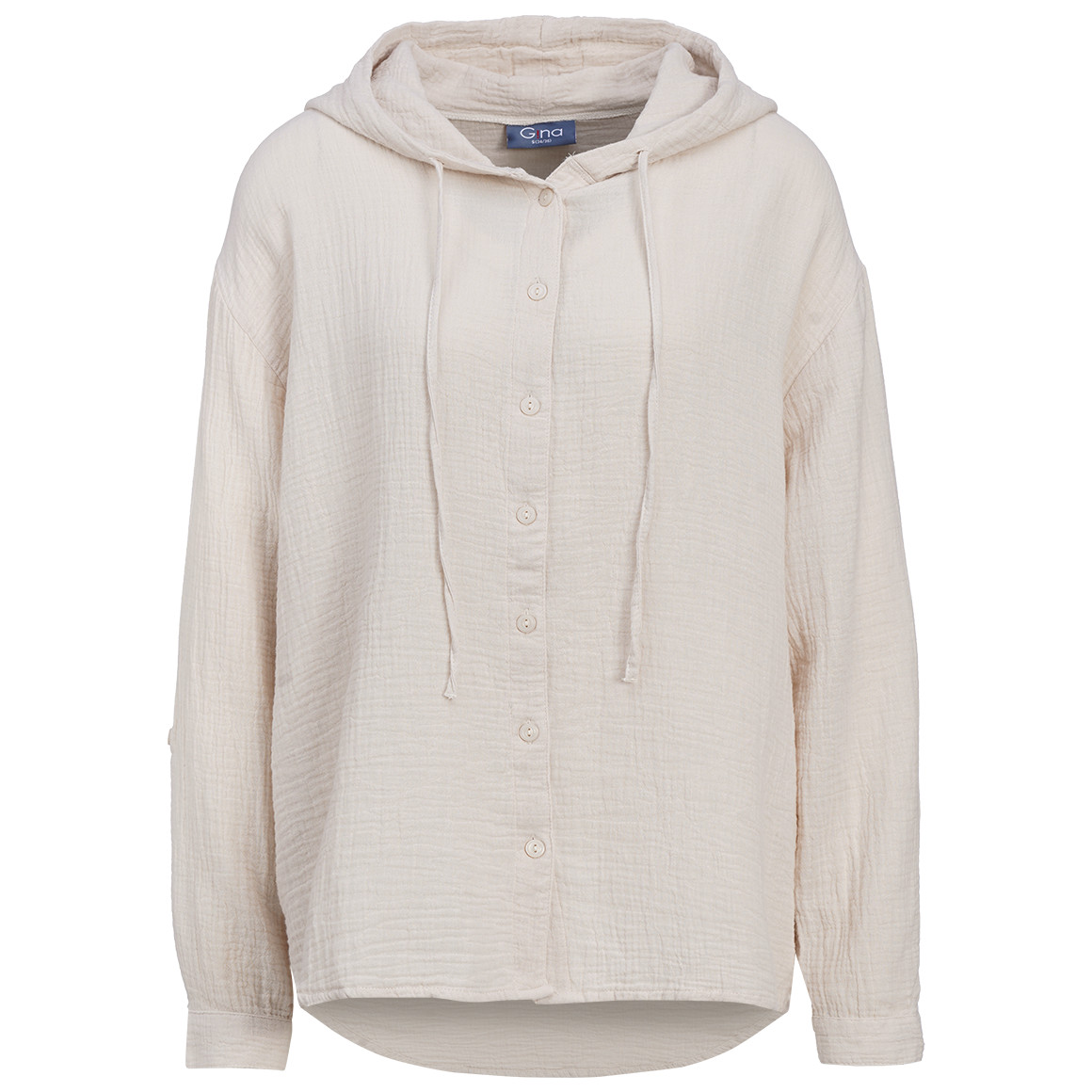 Damen Musselin-Bluse mit Kapuze