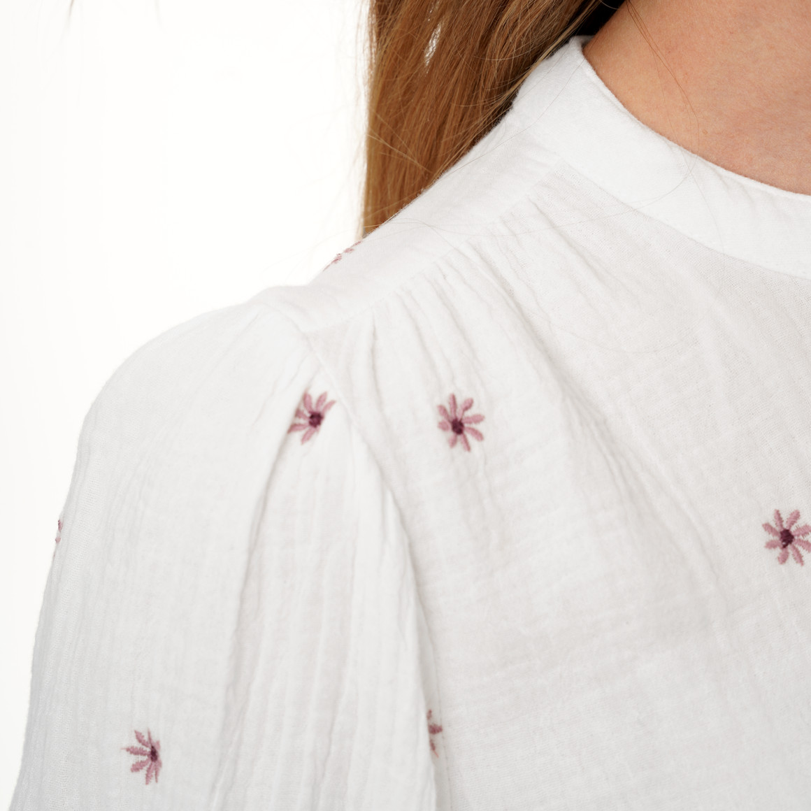 Damen Musselin-Bluse mit Stickerei