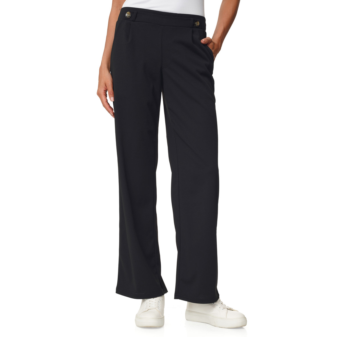Damen Wide-Leg-Hose mit Taschen