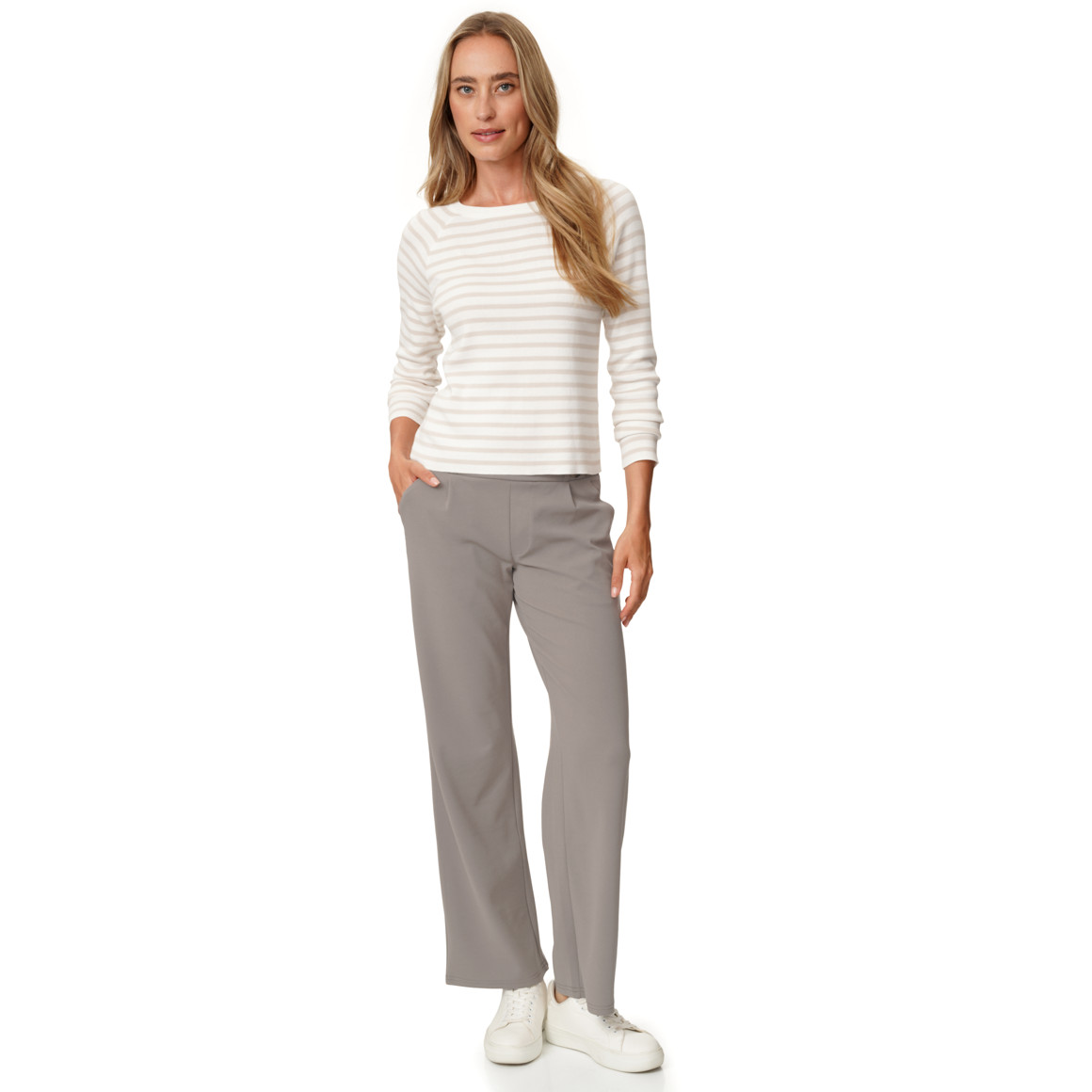 Damen Wide-Leg-Hose mit Taschen