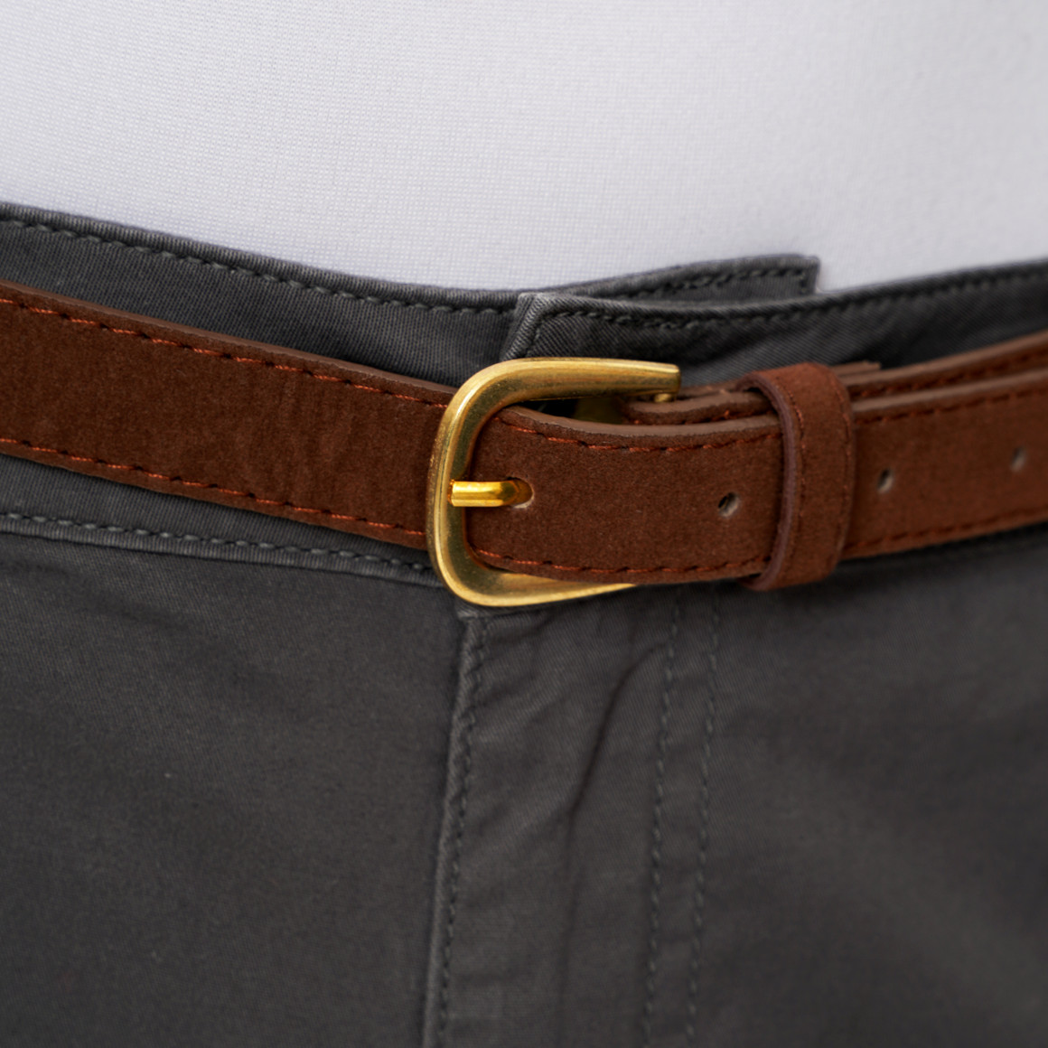 Damen Chinohose mit Gürtel