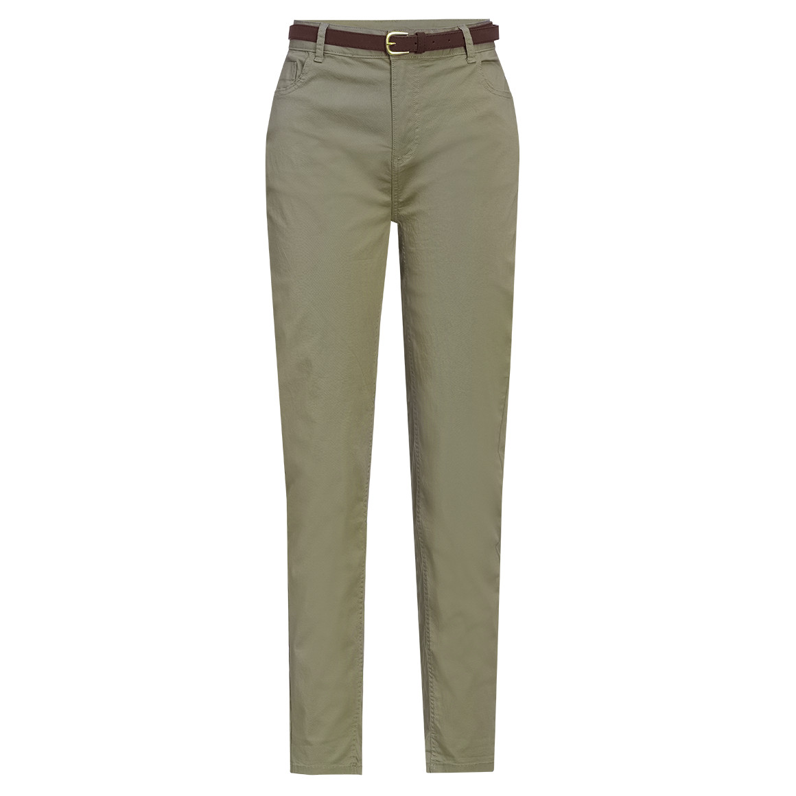 Damen Chinohose mit Gürtel