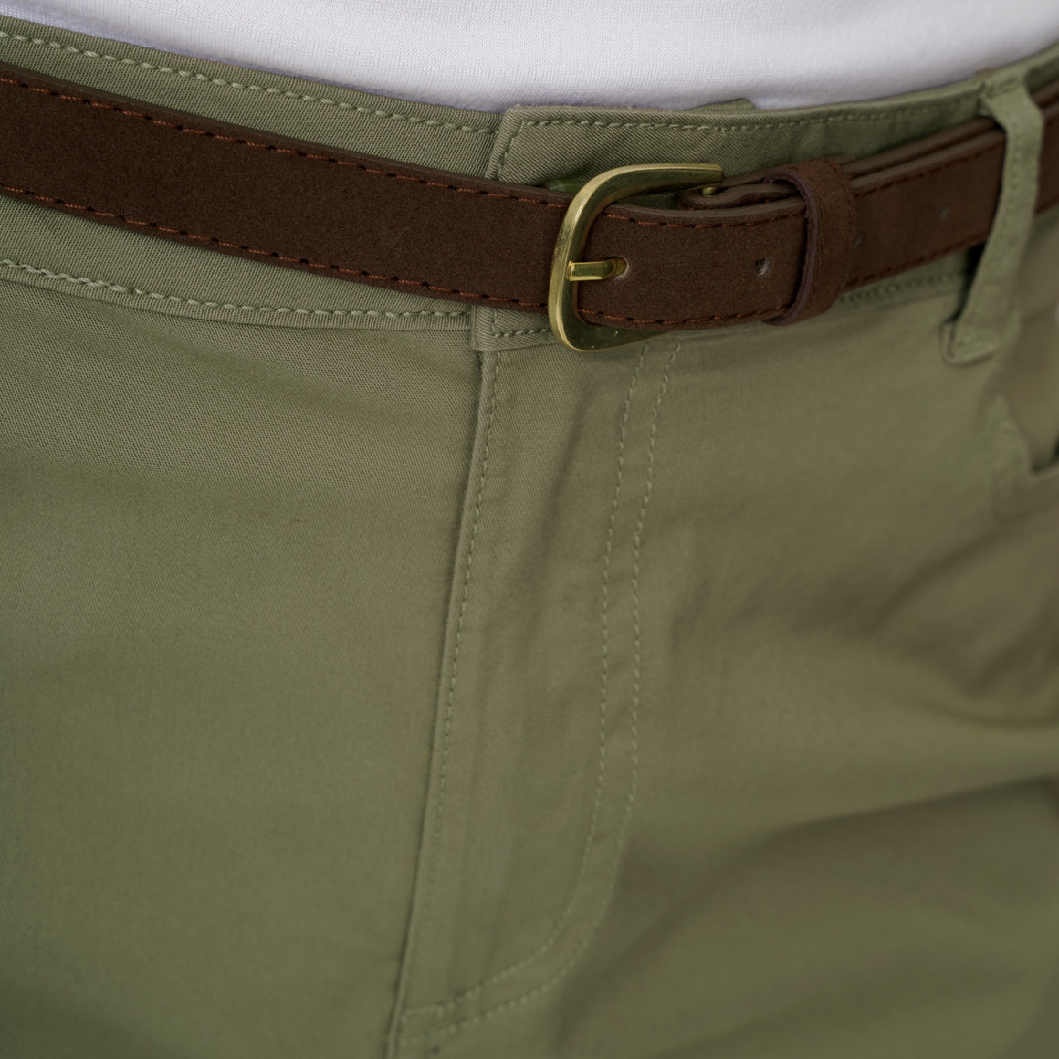 Damen Chinohose mit Gürtel