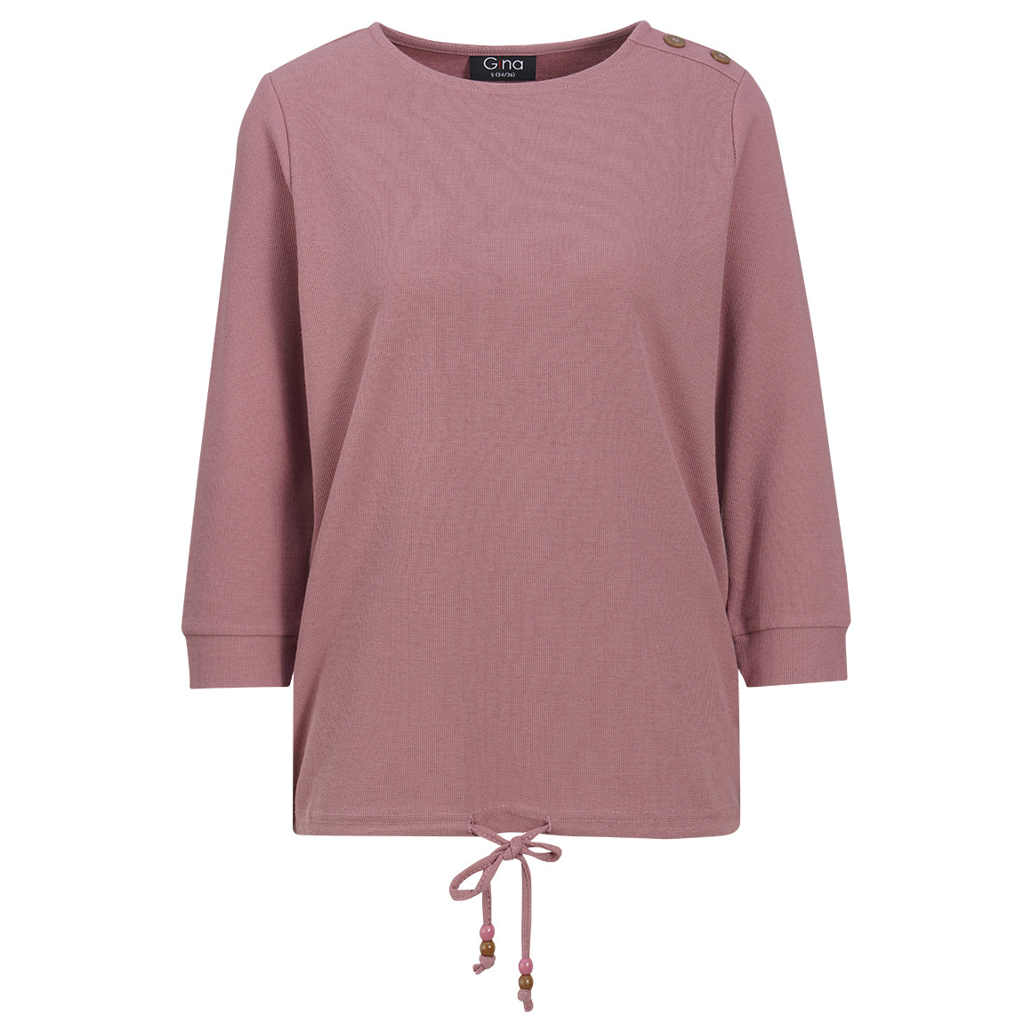 Damen Langarmshirt mit Waffelstruktur