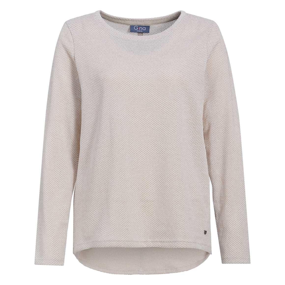 Dames-shirt met lange mouwen en siersnoeren