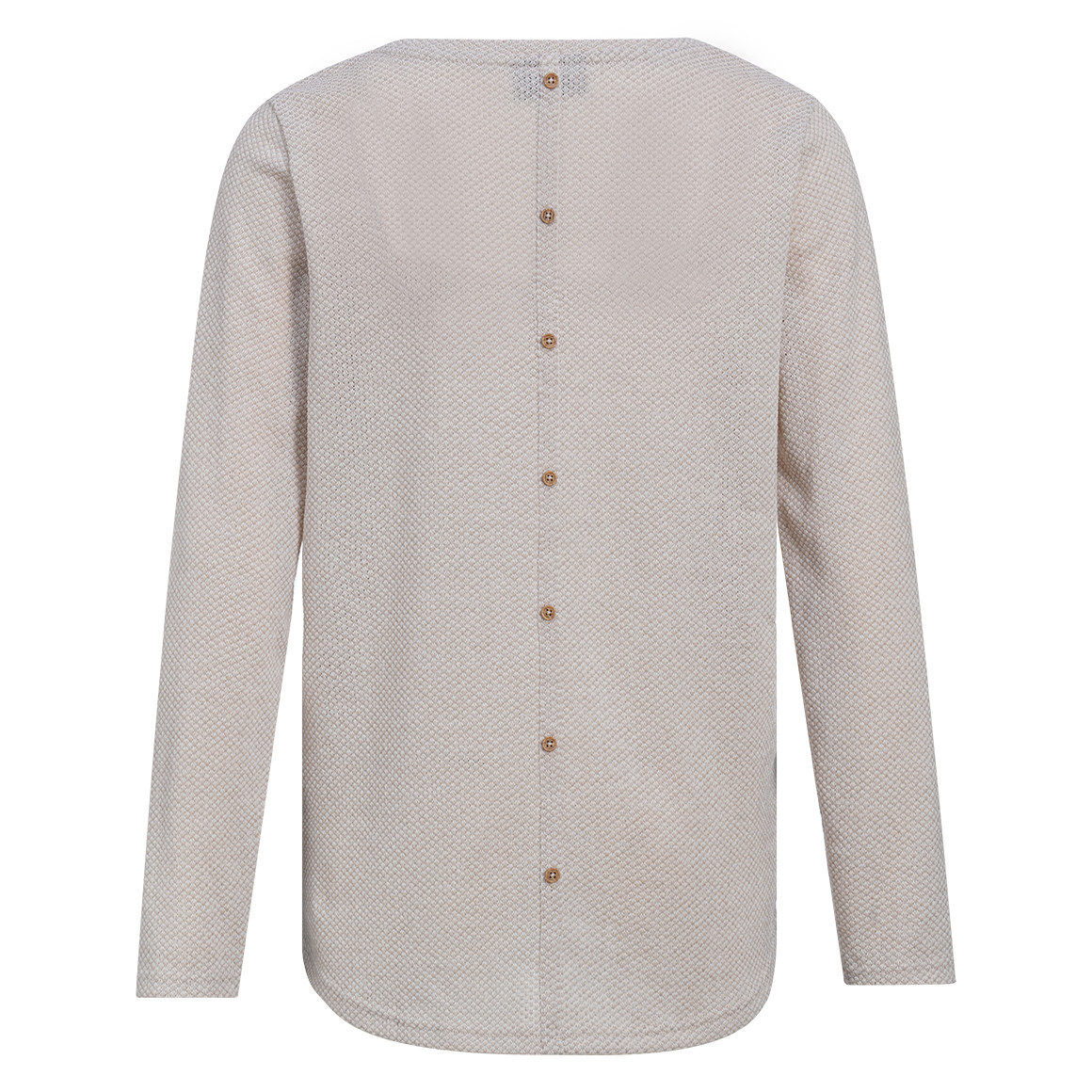 Dames-shirt met lange mouwen en siersnoeren