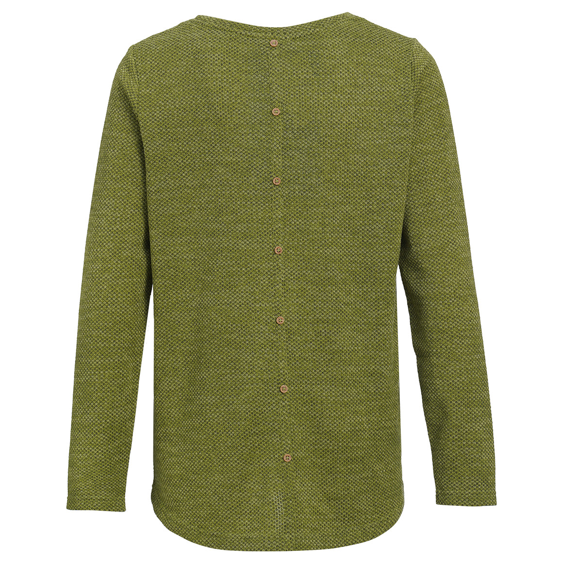 Damen Langarmshirt mit Zierknöpfen
