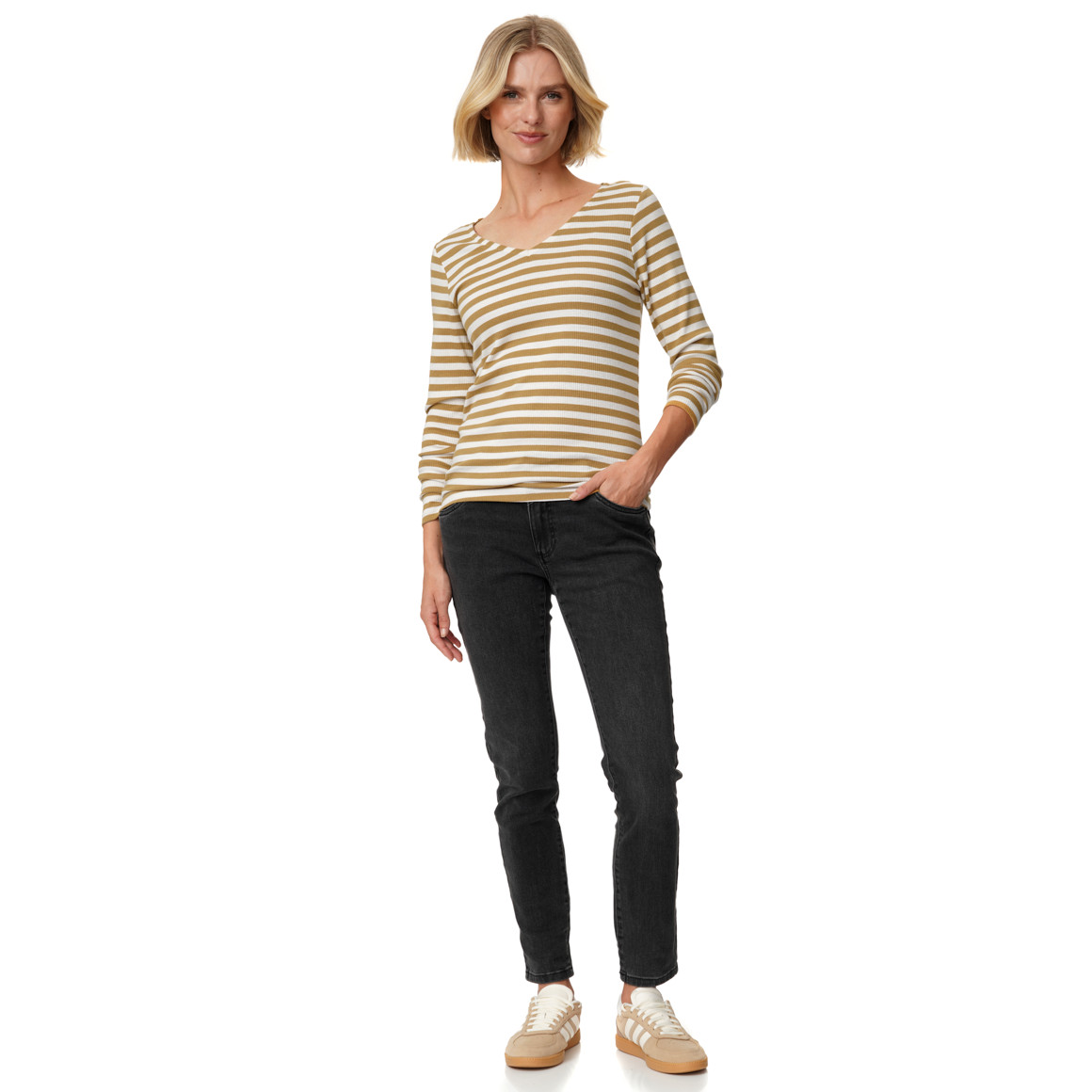 Damen Langarmshirt mit Modal und Baumwolle
