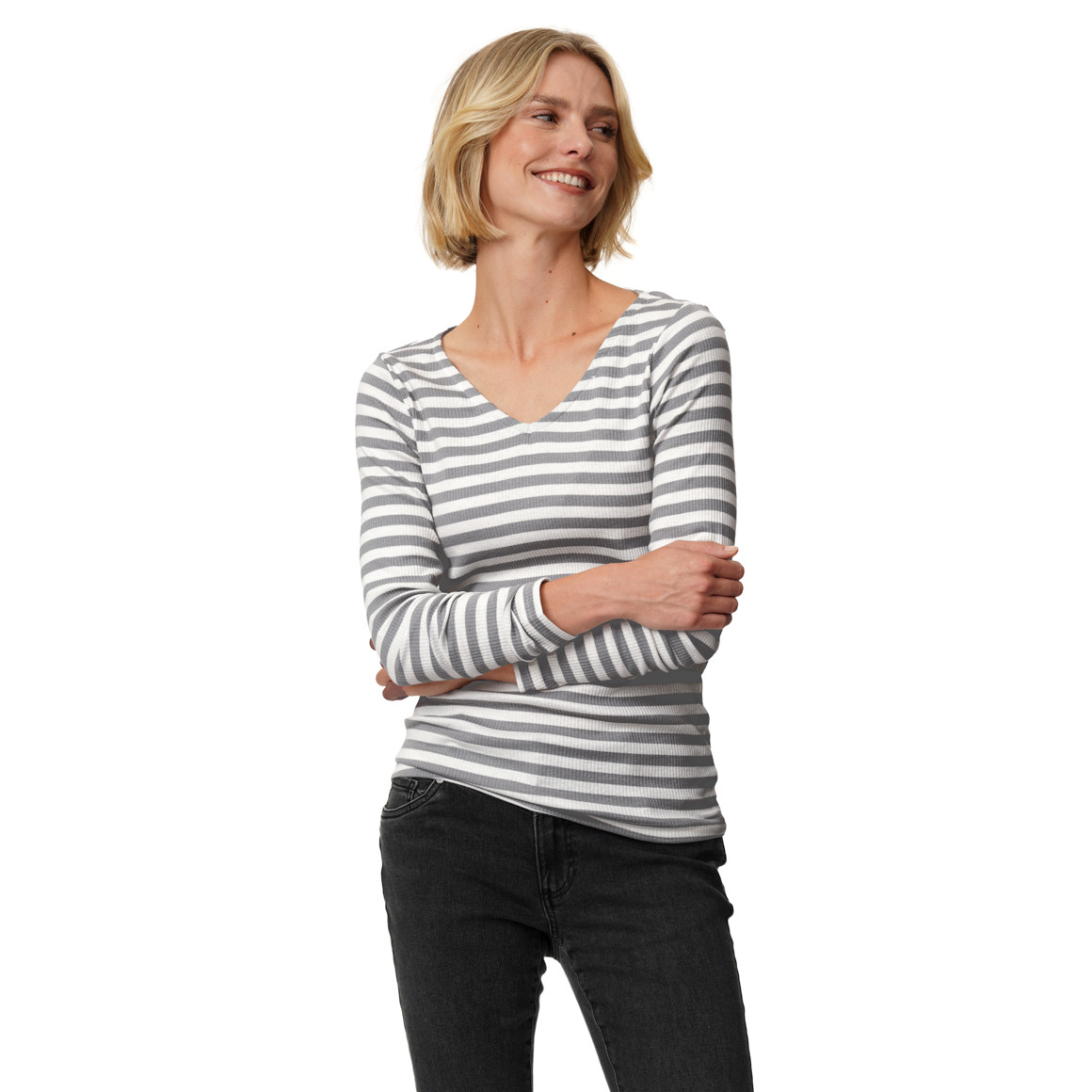 Damen Langarmshirt mit Modal und Baumwolle