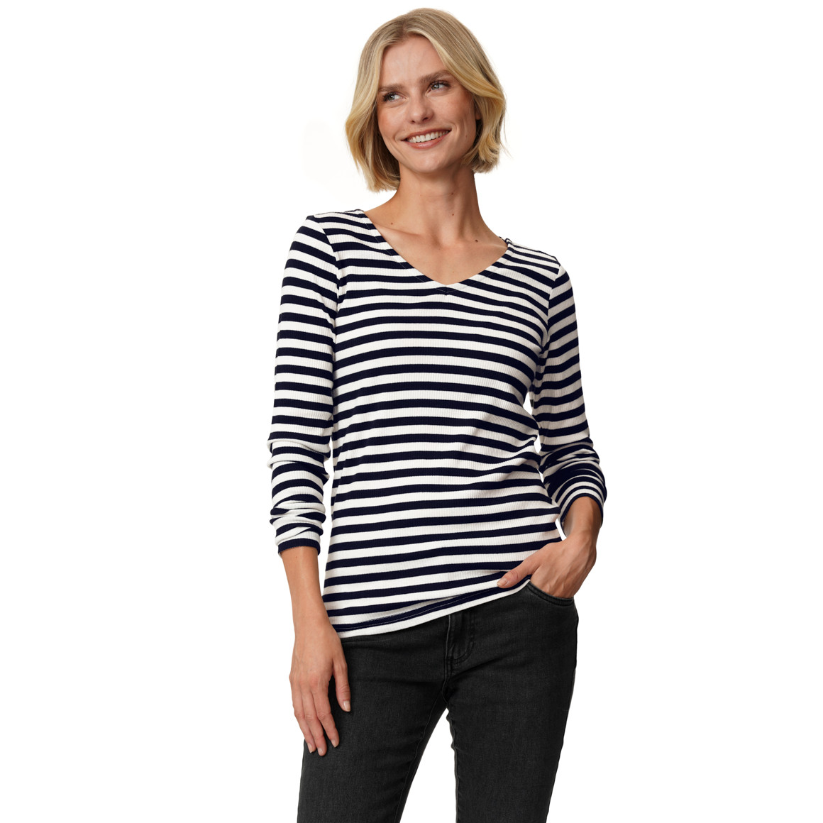 Damen Langarmshirt mit Modal und Baumwolle