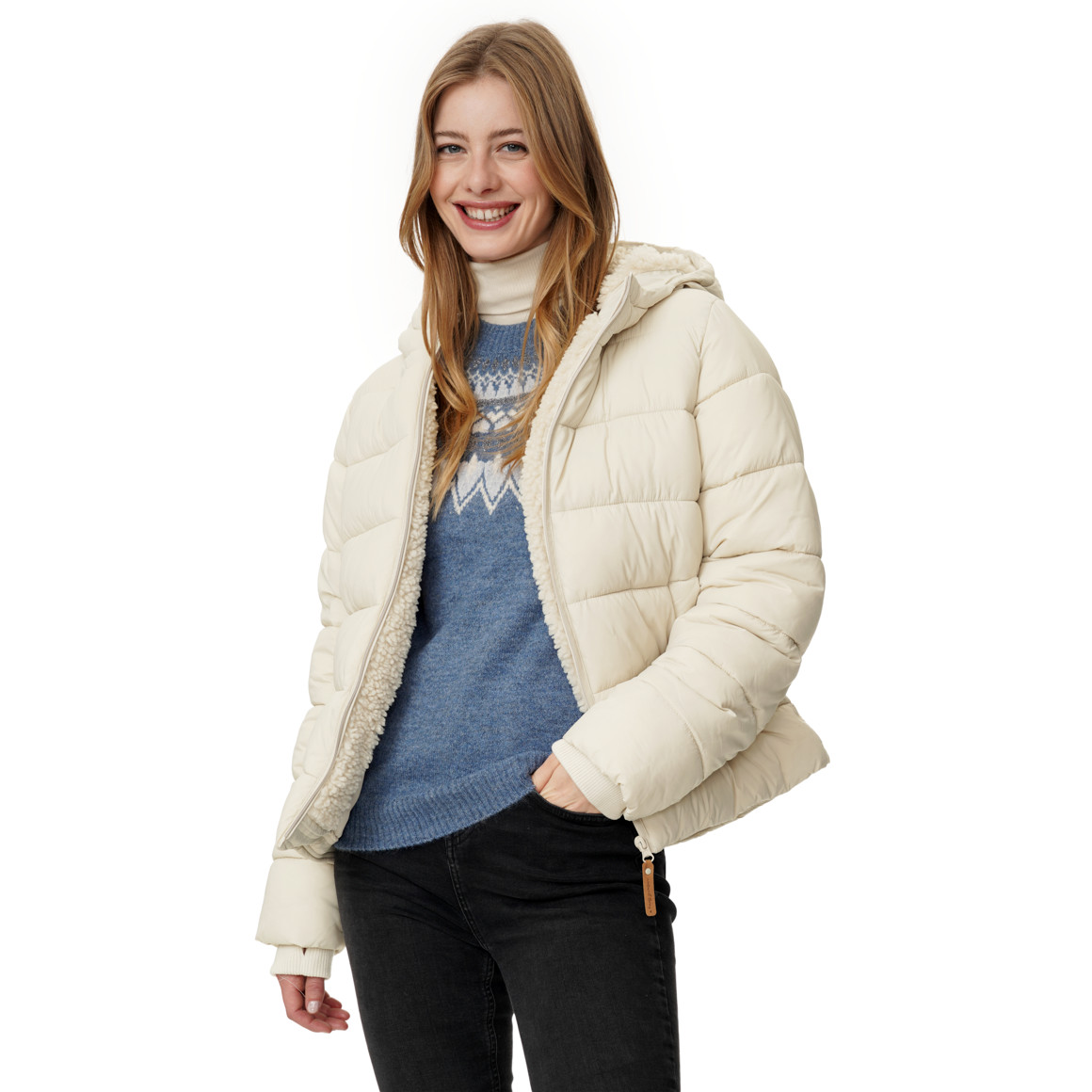 Damen Steppjacke mit Kapuze