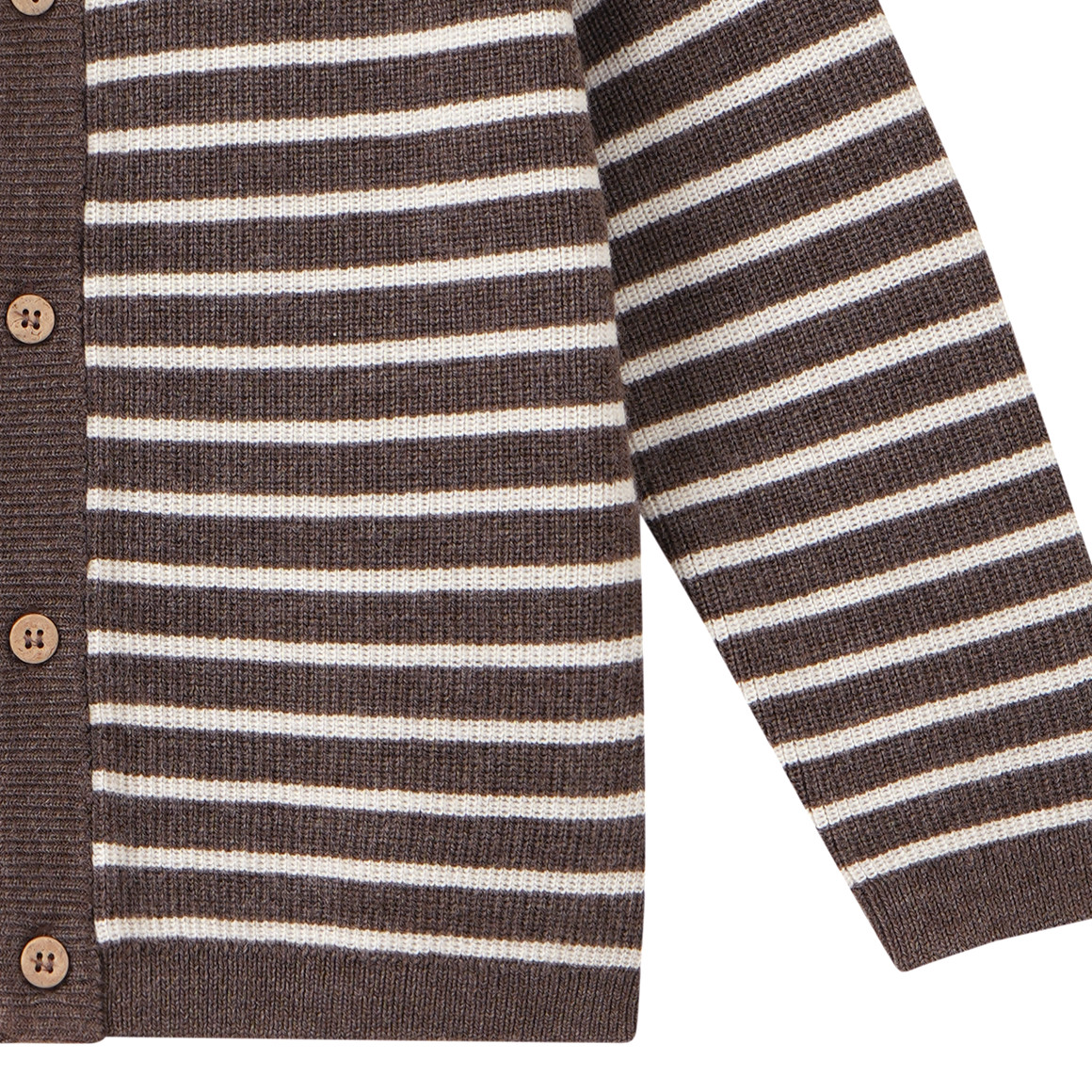 Baby Merino-Strickjacke mit Streifen