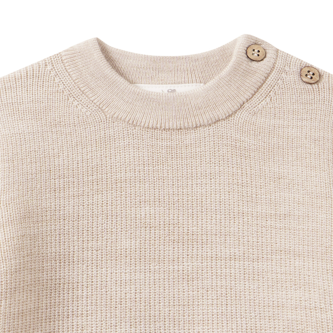Newborn Merino-Strickpullover unifarben