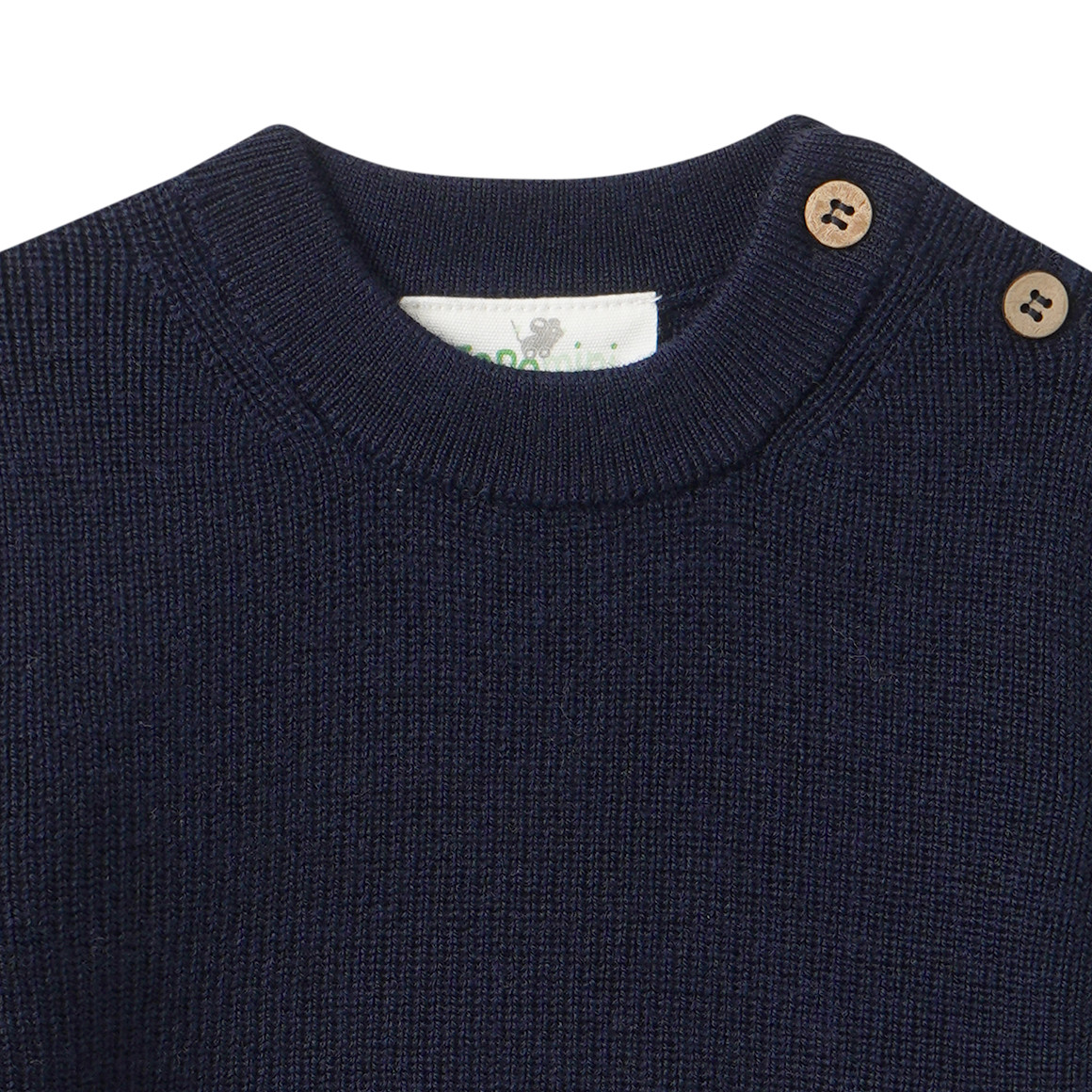 Newborn Merino-Strickpullover unifarben