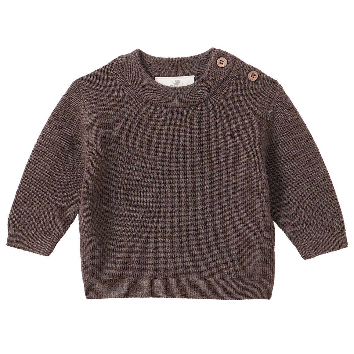 Newborn Merino-Strickpullover unifarben