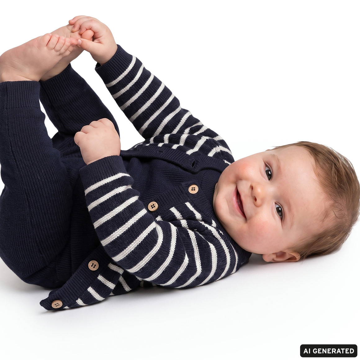 Newborn Merino-Strickhose unifarben
