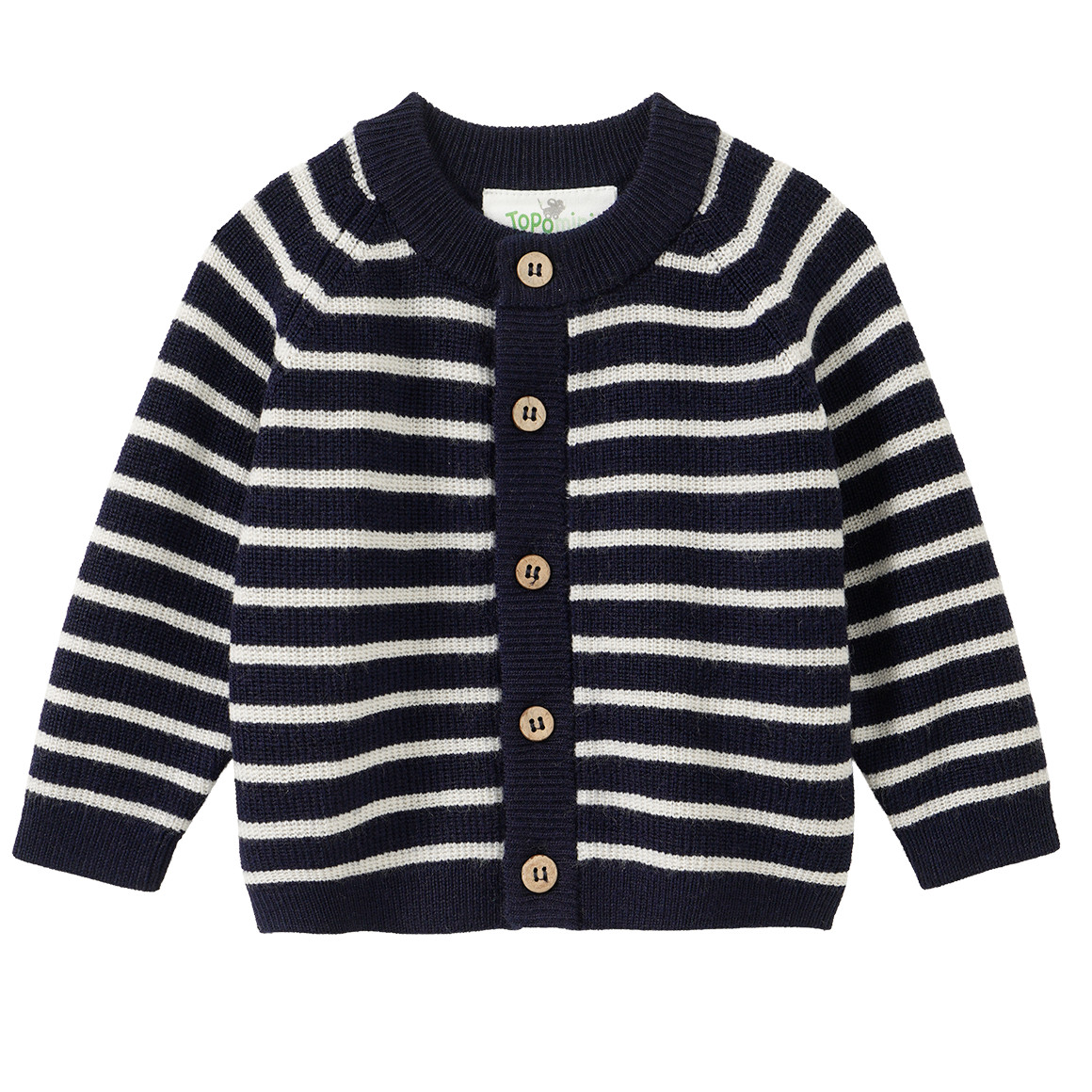 Newborn Merino-Strickjacke mit Streifen