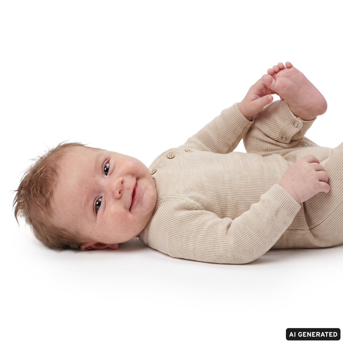 Newborn Merino-Overall unifarben