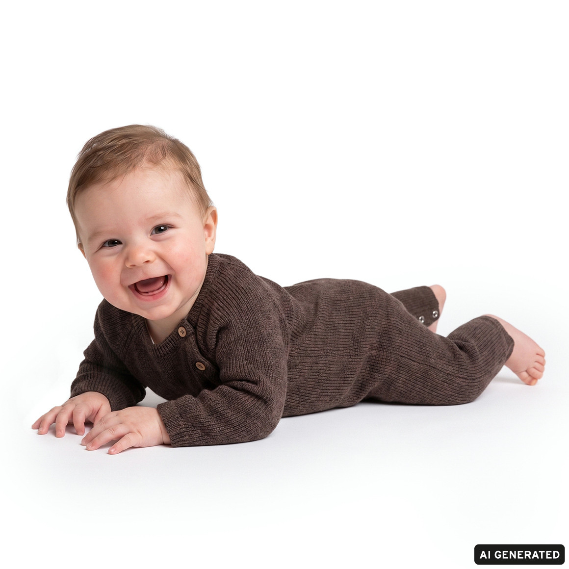 Newborn Merino-Overall unifarben