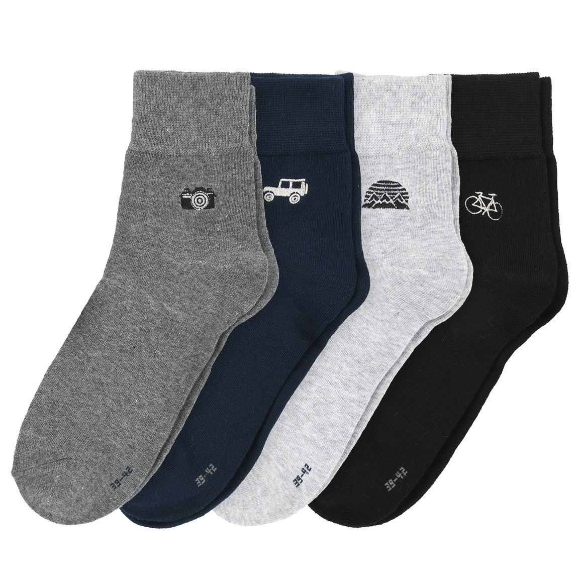 4 Paar Herren Kurzsocken mit Bio-Baumwolle