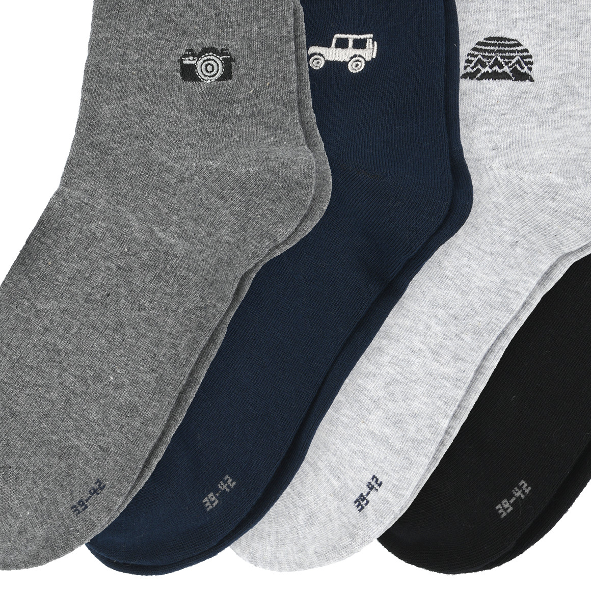 4 Paar Herren Kurzsocken mit Bio-Baumwolle