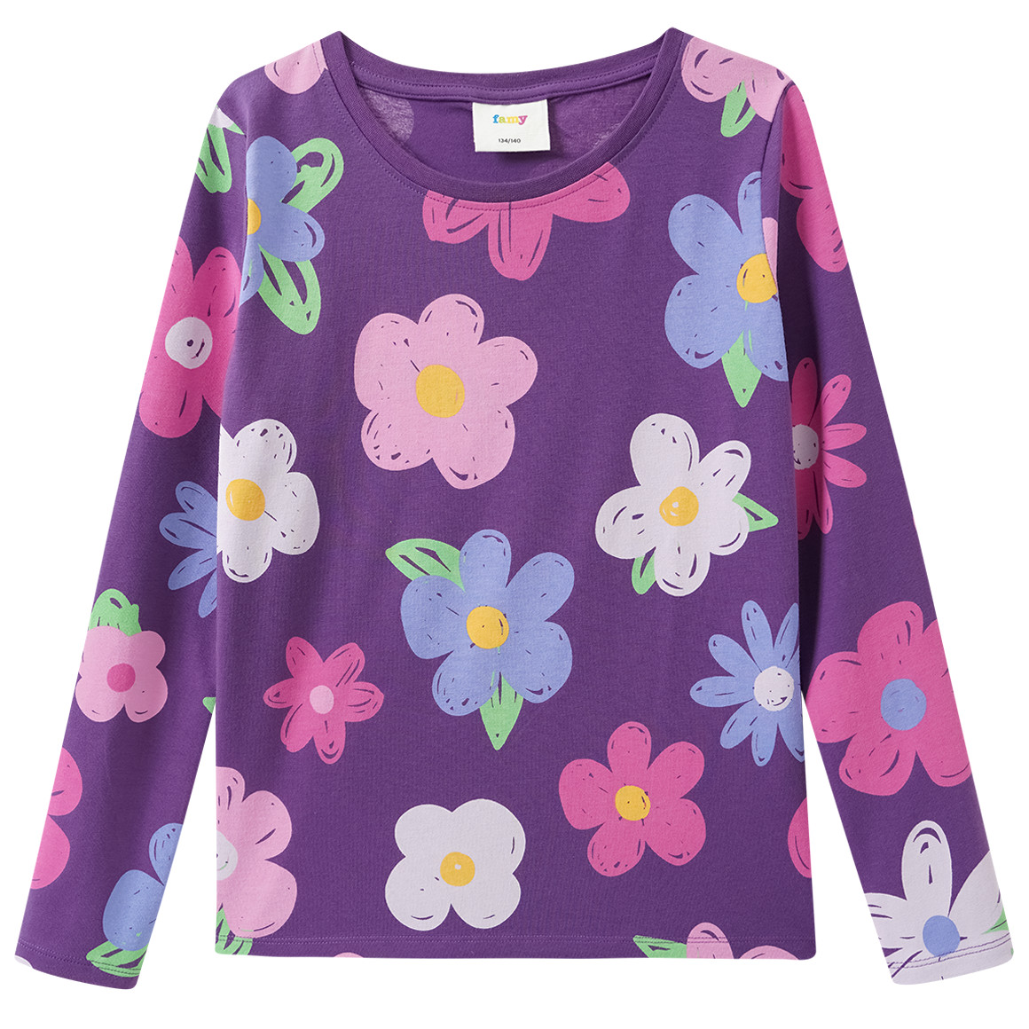 2 Mädchen Langarmshirts im Set