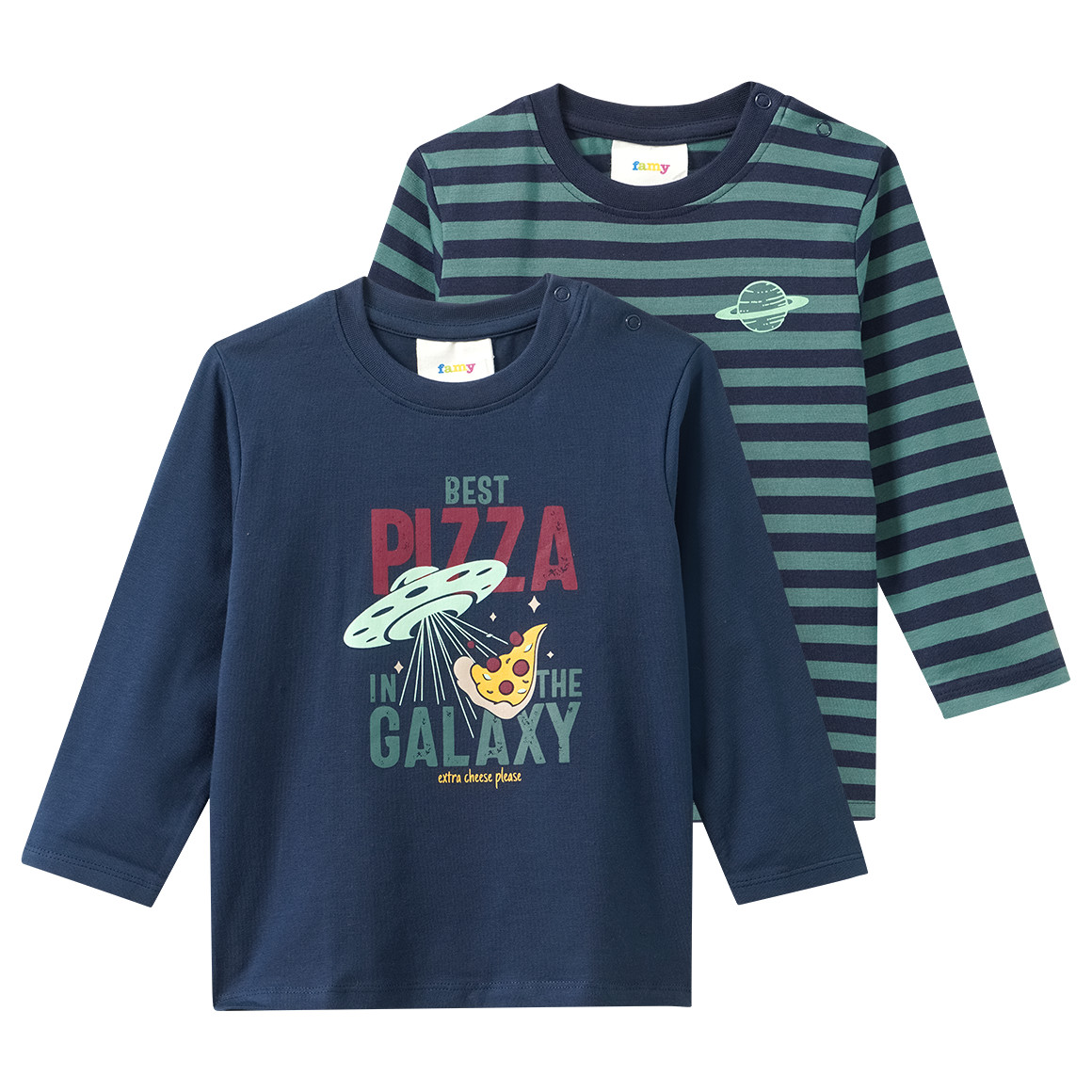 2 Baby Langarmshirts mit Print