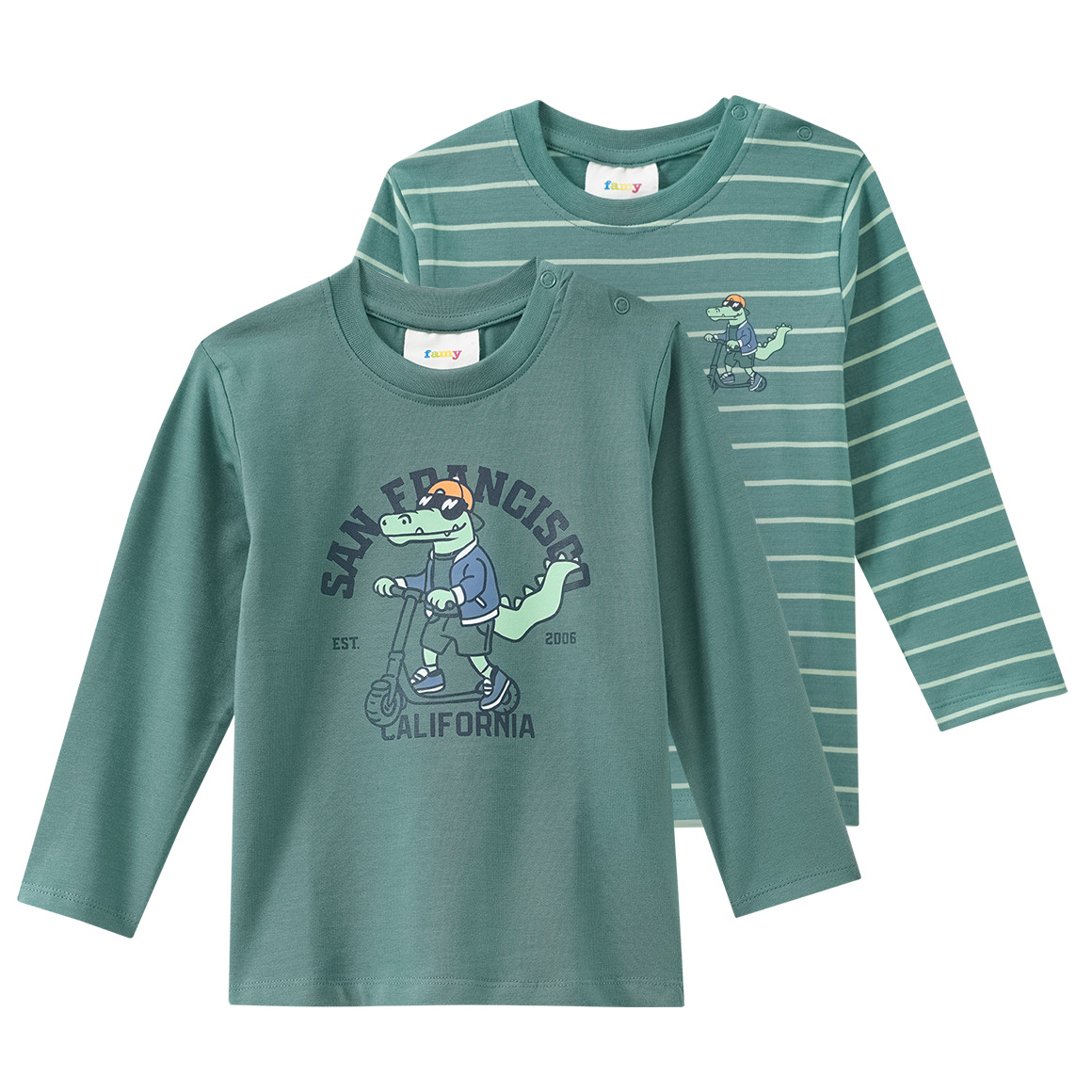 2 Baby Langarmshirts mit Print