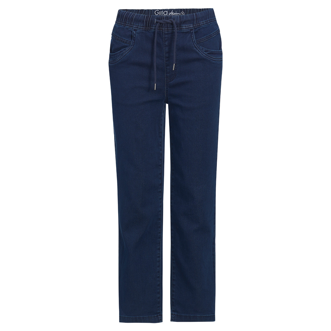Damen Straight-Jeans mit Elastikbund