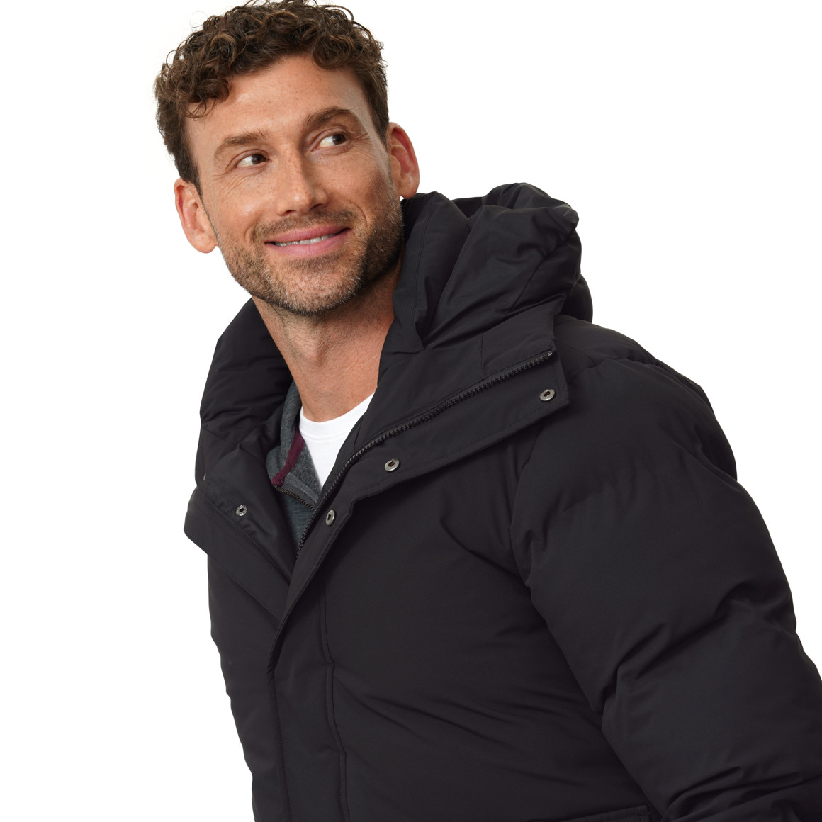 Herren Pufferjacke mit Kapuze