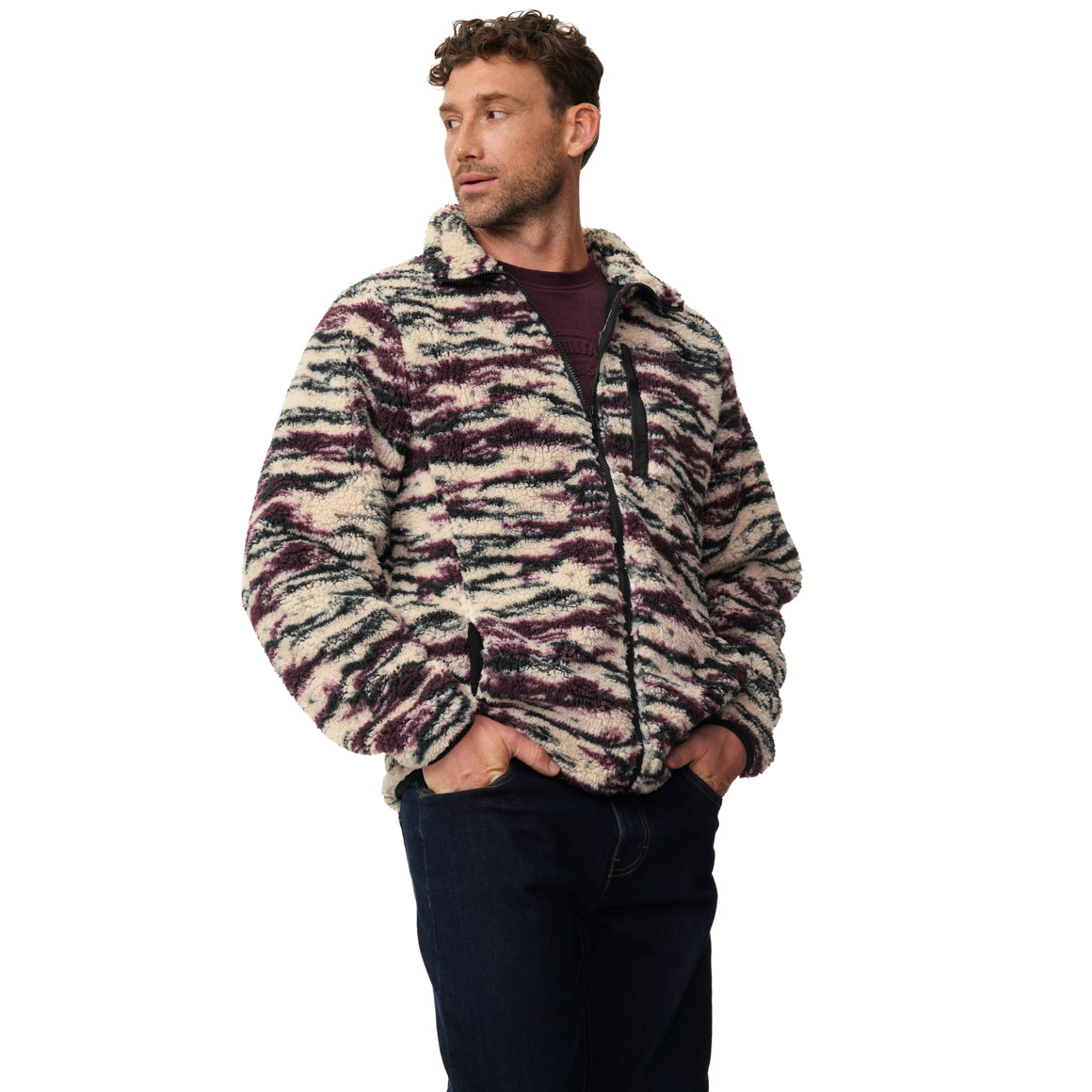 Herren Teddyjacke mit Fleecefutter