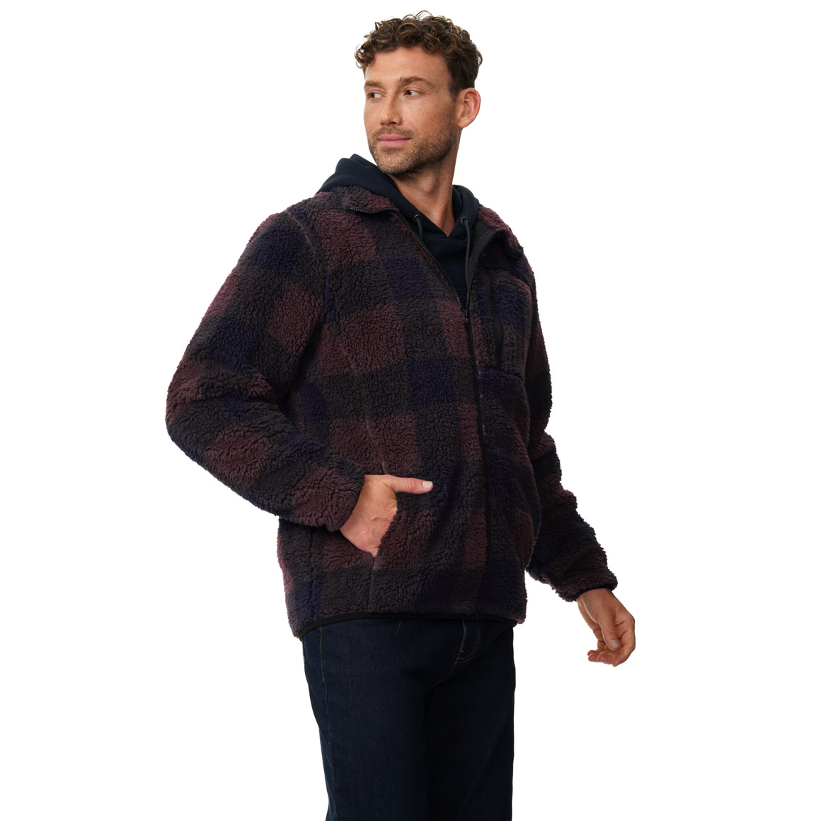 Herren Teddyjacke mit Fleecefutter