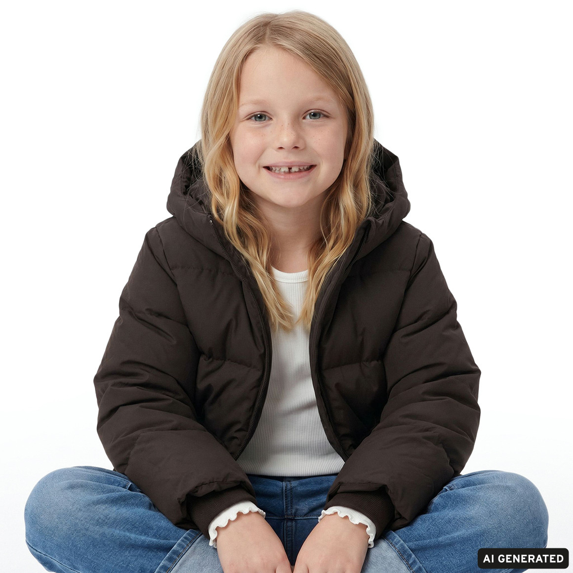 Effen pufferjas voor kinderen