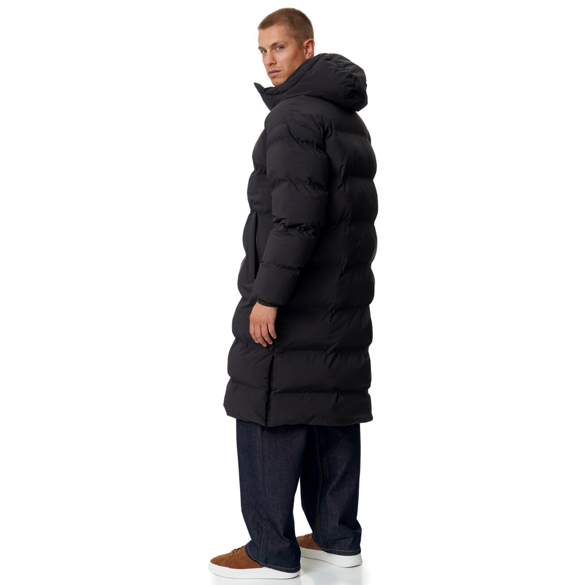 Heren puffermantel met capuchon