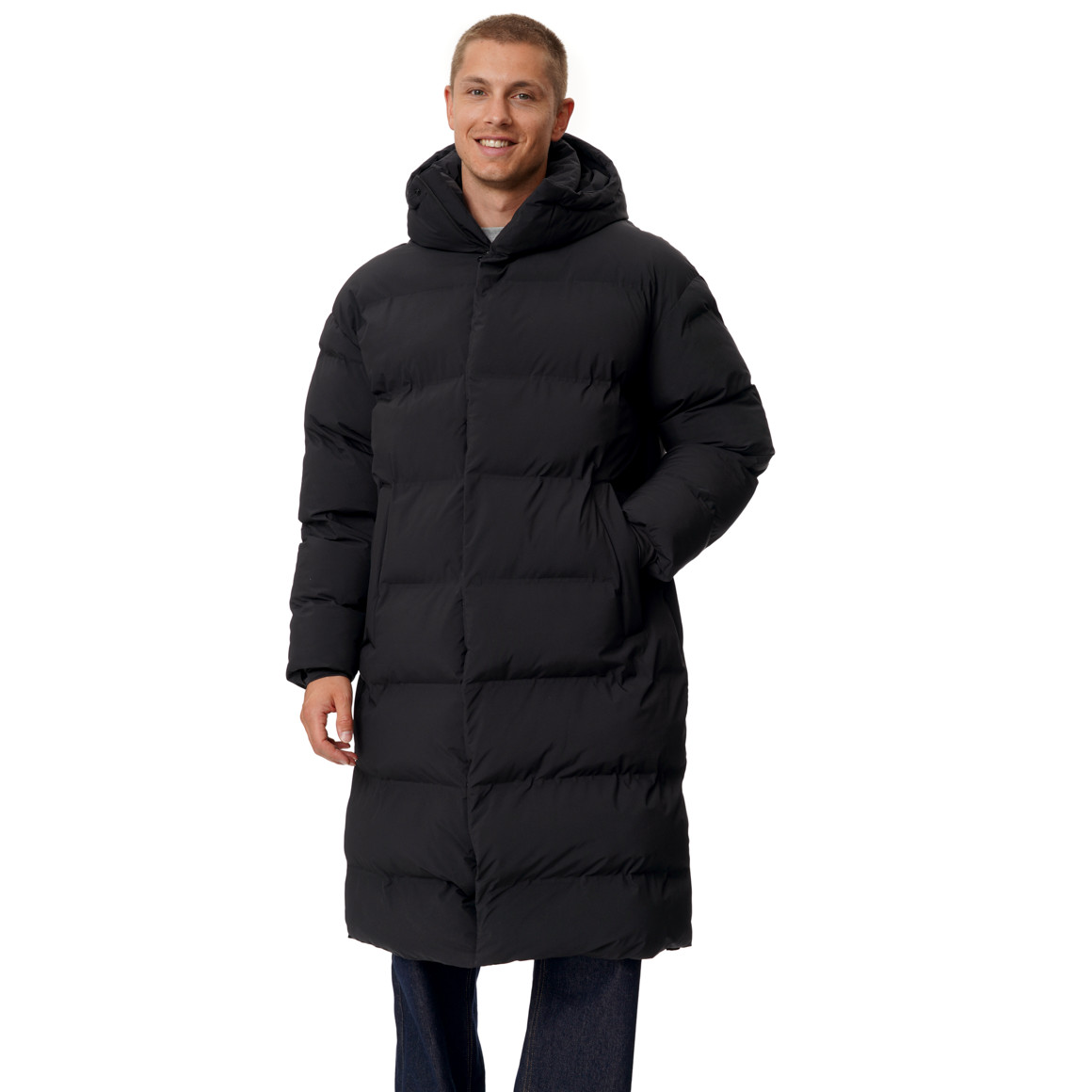 Heren puffermantel met capuchon