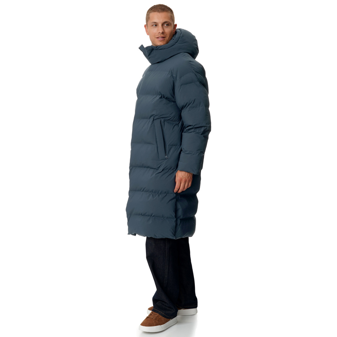 Heren puffermantel met capuchon