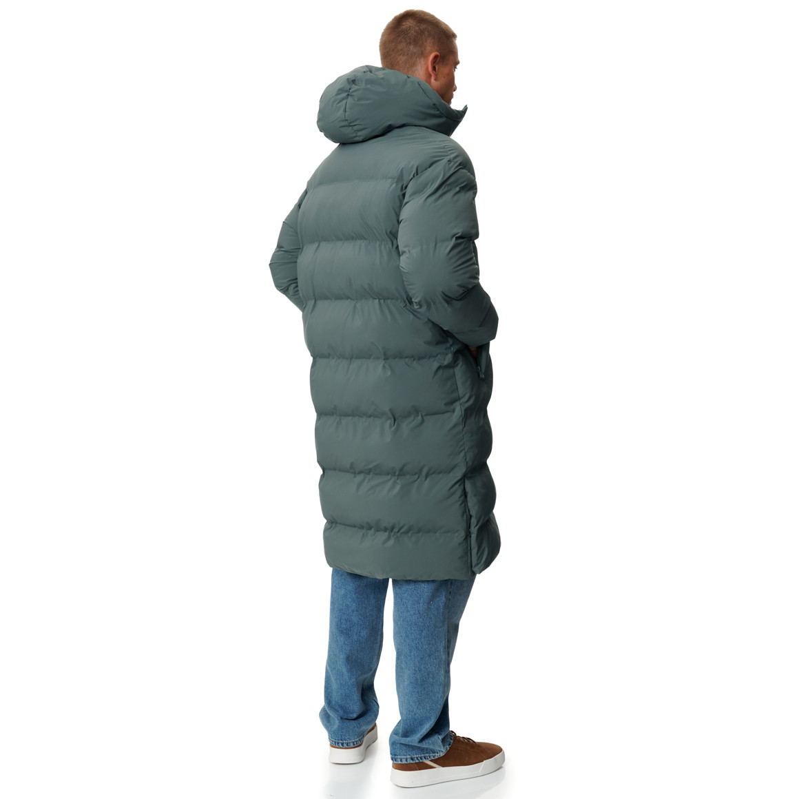 Heren puffermantel met capuchon