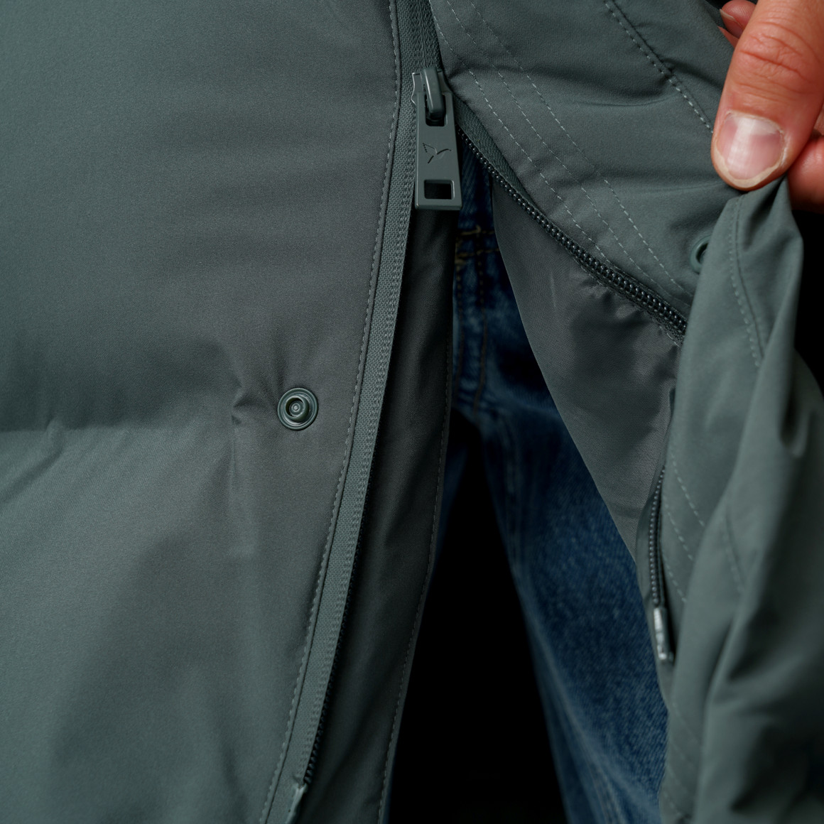 Heren puffermantel met capuchon
