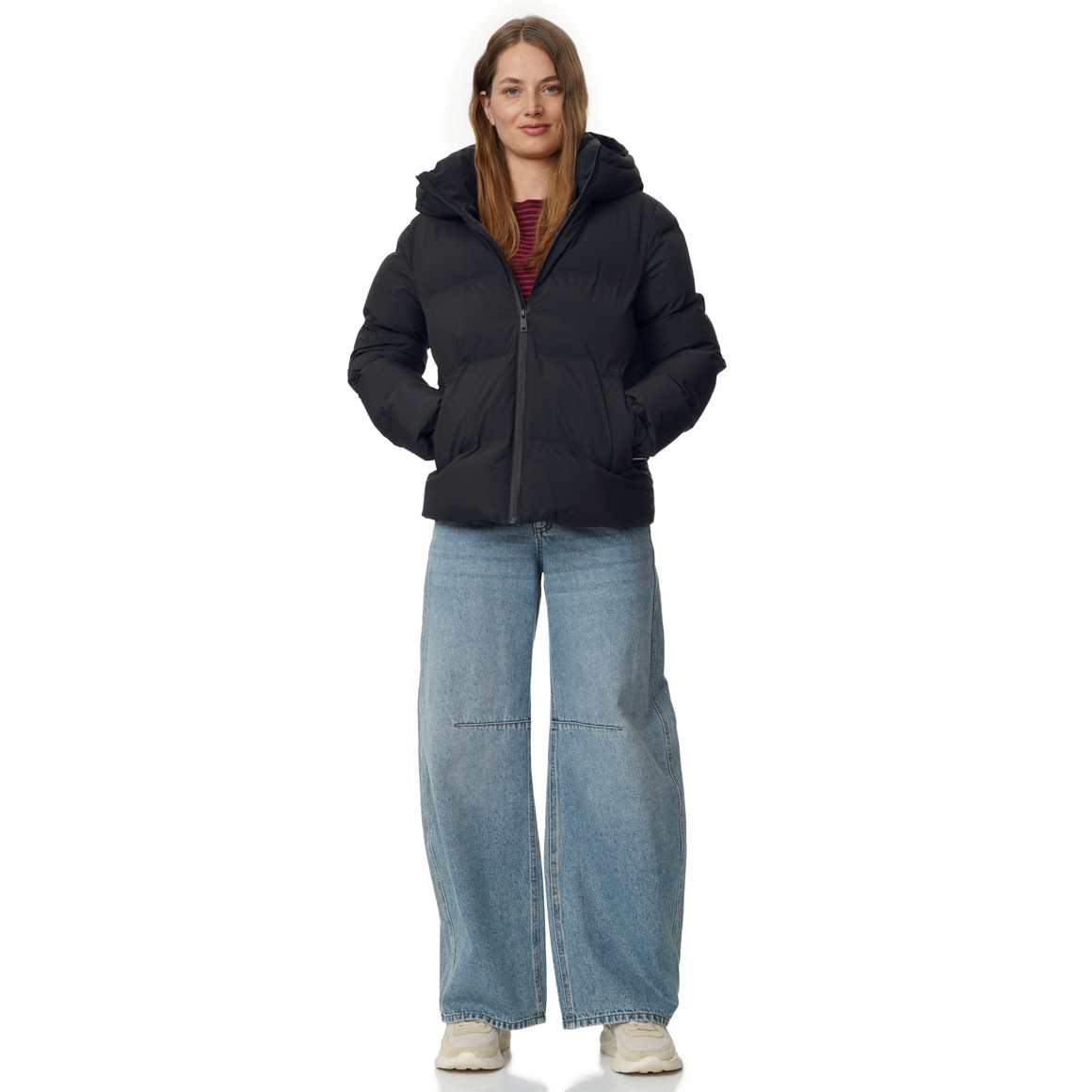 Damesdonsjack in effen kleuren