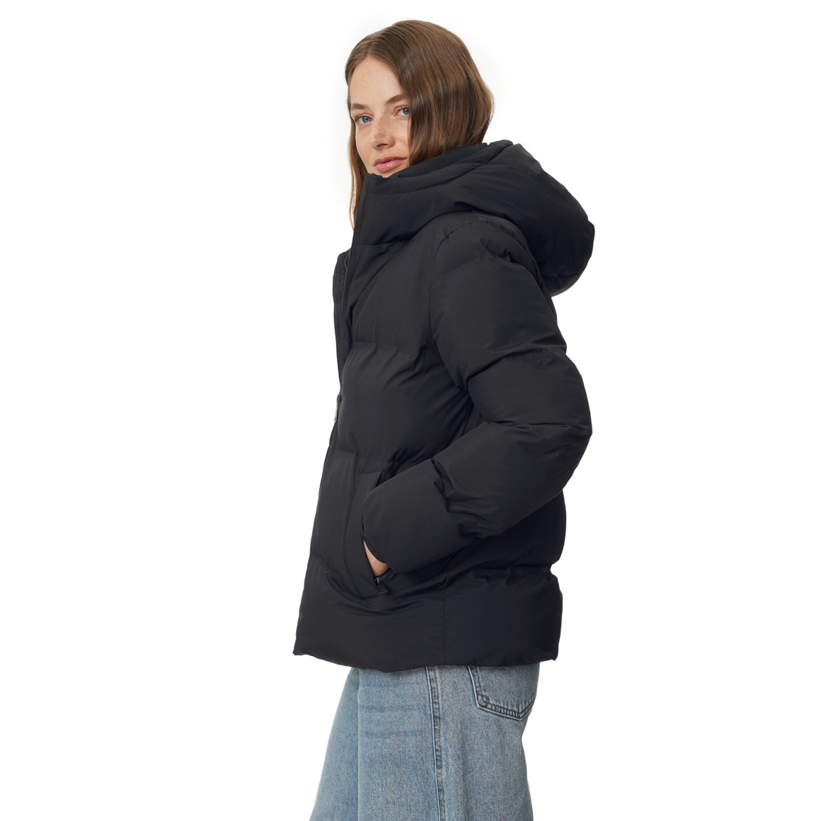 Damesdonsjack in effen kleuren